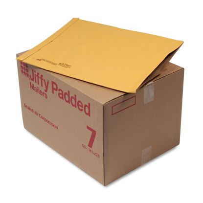 Jiffy Padded Mailer, #7, Paper Padding, Fold-Over Closure, 14.25 x 20, Natural Kraft, 50/Carton1
