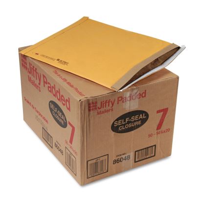 Jiffy Padded Mailer, #7, Paper Padding, Self-Adhesive Closure, 14.25 x 20, Natural Kraft, 50/Carton1