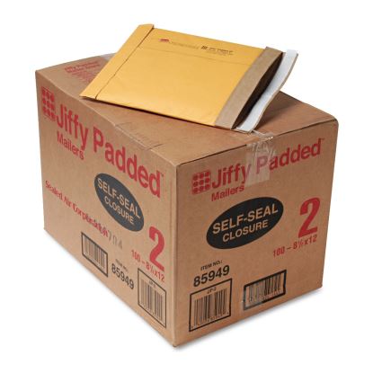 Jiffy Padded Mailer, #2, Paper Lining, Self-Adhesive Closure, 8.5 x 12, Natural Kraft, 100/Carton1