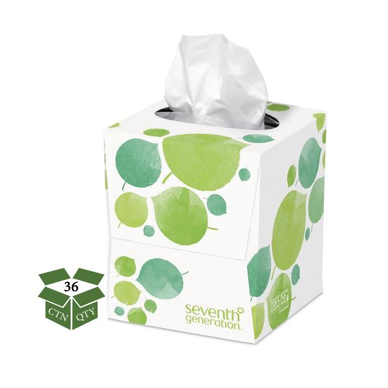 100% Recycled Facial Tissue, 2-Ply, 85 Sheets/Box, 36 Boxes/Carton1