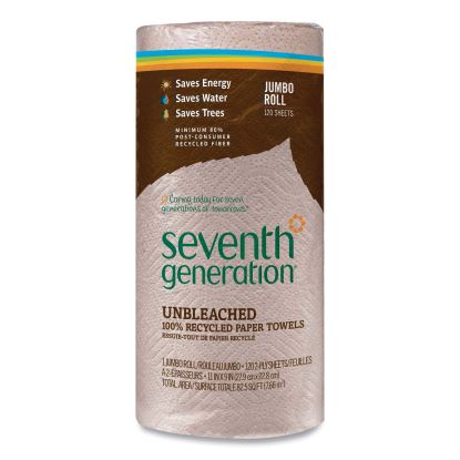 Natural Unbleached 100% Recycled Paper Kitchen Towel Rolls,11 x 9,120 Sheets/RL,30 RL/CT1