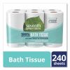 100% Recycled Bathroom Tissue, Septic Safe, 2-Ply, White, 240 Sheets/Roll, 48/Carton2