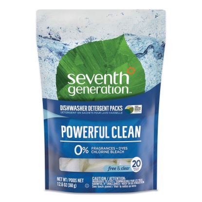 Natural Dishwasher Detergent Concentrated Packs, 20/Pack, 12 Packs/Carton1