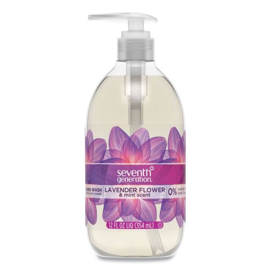Natural Hand Wash, Lavender Flower and Mint, 12 oz Pump Bottle, 8/Carton1
