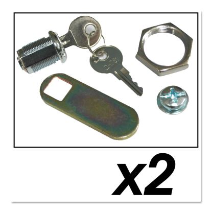 Replacement Lock and Keys for Cleaning Carts, Silver1