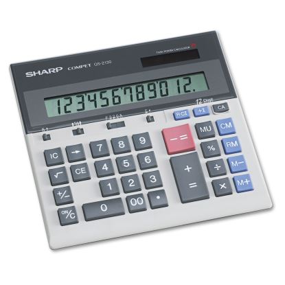 QS-2130 Compact Desktop Calculator, 12-Digit LCD1