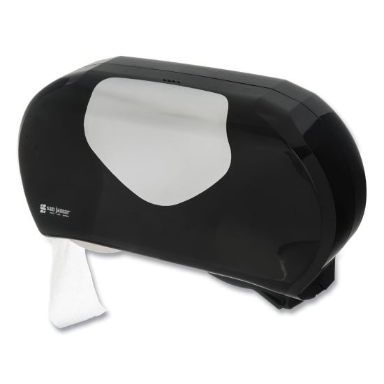 Twin 9" Jumbo Bath Tissue Dispenser, Summit, 20.07 x 5.88 x 11.9, Black/Faux Stainless Steel1