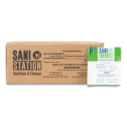 Sani Station Sanitizer and Cleaner, 0.5 oz Packets, 100/Pack1
