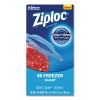 Double Zipper Freezer Bags, 1 qt, 2.7 mil, 6.97" x 7.7", Clear, 9/Carton2