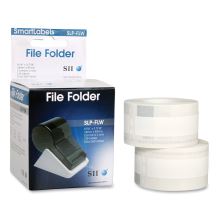SLP-FLW Self-Adhesive File Folder Labels, 0.56" x 3.43", White, 130 labels/Roll, 2 Rolls/Box1