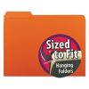 Interior File Folders, 1/3-Cut Tabs, Letter Size, Orange, 100/Box1