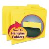 Interior File Folders, 1/3-Cut Tabs: Assorted, Letter Size, 0.75" Expansion, Yellow, 100/Box1