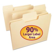 SuperTab Top Tab File Folders, 1/3-Cut Tabs, Letter Size, 11 pt. Manila, 100/Box1