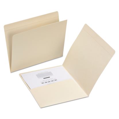 Top Tab File Folders with Inside Pocket, Straight Tabs, Letter Size, Manila, 50/Box1