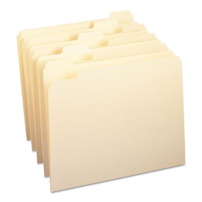 Manila File Folders, 1/5-Cut Tabs: Assorted, Letter Size, 0.75" Expansion, Manila, 100/Box1
