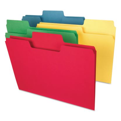 SuperTab Colored File Folders, 1/3-Cut Tabs, Letter Size, 14 pt. Stock, Assorted, 50/Box1