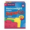 SuperTab Colored File Folders, 1/3-Cut Tabs, Letter Size, 14 pt. Stock, Assorted, 50/Box2