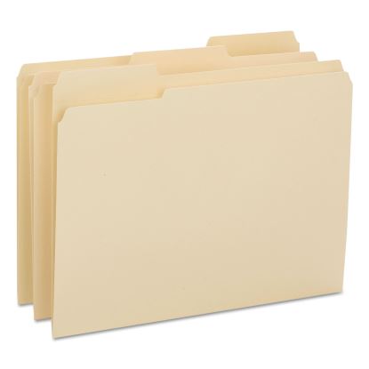 Reinforced Tab Manila File Folders, 1/3-Cut Tabs, Letter Size, 14 pt. Manila, 100/Box1