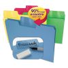 Erasable SuperTab File Folders, 1/3-Cut Tabs: Assorted, Letter Size, 0.75" Expansion, Assorted Colors, 24/Pack1