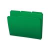 Top Tab Poly Colored File Folders, 1/3-Cut Tabs: Assorted, Letter Size, 0.75" Expansion, Green, 24/Box2