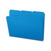 Top Tab Poly Colored File Folders, 1/3-Cut Tabs: Assorted, Letter Size, 0.75" Expansion, Blue, 24/Box2