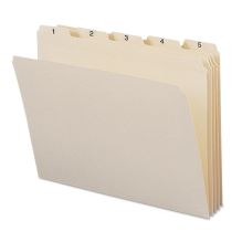 Indexed File Folder Sets, 1/5-Cut Prelabeled Tabs: 1 to 31, Letter Size, 0.75" Expansion, Manila, 31/Set1