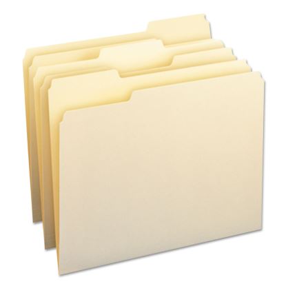 Manila File Folders, 1/3-Cut Tabs: Assorted, Letter Size, 0.75" Expansion, Manila, 24/Pack1