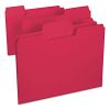 SuperTab Colored File Folders, 1/3-Cut Tabs: Assorted, Letter Size, 0.75" Expansion, 11-pt Stock, Red, 100/Box2