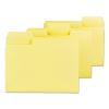 SuperTab Colored File Folders, 1/3-Cut Tabs: Assorted, Letter Size, 0.75" Expansion, 11-pt Stock, Yellow, 100/Box2