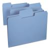 SuperTab Colored File Folders, 1/3-Cut Tabs: Assorted, Letter Size, 0.75" Expansion, 11-pt Stock, Blue, 100/Box2