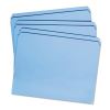 Reinforced Top Tab Colored File Folders, Straight Tabs, Letter Size, 0.75" Expansion, Blue, 100/Box2