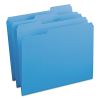 Reinforced Top Tab Colored File Folders, 1/3-Cut Tabs: Assorted, Letter Size, 0.75" Expansion, Blue, 100/Box2