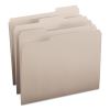 Colored File Folders, 1/3-Cut Tabs: Assorted, Letter Size, 0.75" Expansion, Gray, 100/Box1