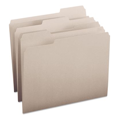 Colored File Folders, 1/3-Cut Tabs: Assorted, Letter Size, 0.75" Expansion, Gray, 100/Box1
