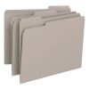 Colored File Folders, 1/3-Cut Tabs: Assorted, Letter Size, 0.75" Expansion, Gray, 100/Box2