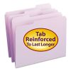 Reinforced Top Tab Colored File Folders, 1/3-Cut Tabs: Assorted, Letter Size, 0.75" Expansion, Lavender, 100/Box1