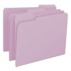 Colored File Folders, 1/3-Cut Tabs: Assorted, Letter Size, 0.75" Expansion, Lavender, 100/Box1