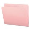 Reinforced Top Tab Colored File Folders, Straight Tab, Letter Size, Pink, 100/Box2