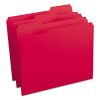 Reinforced Top Tab Colored File Folders, 1/3-Cut Tabs: Assorted, Letter Size, 0.75" Expansion, Red, 100/Box2