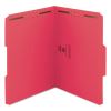 WaterShed CutLess Reinforced Top Tab Fastener Folders, 2 Fasteners, Letter Size, Red Exterior, 50/Box2