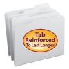 Reinforced Top Tab Colored File Folders, 1/3-Cut Tabs: Assorted, Letter Size, 0.75" Expansion, White, 100/Box1