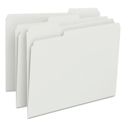 Colored File Folders, 1/3-Cut Tabs: Assorted, Letter Size, 0.75" Expansion, White, 100/Box1