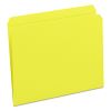 Reinforced Top Tab Colored File Folders, Straight Tabs, Letter Size, 0.75" Expansion, Yellow, 100/Box2