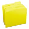 Colored File Folders, 1/3-Cut Tabs: Assorted, Letter Size, 0.75" Expansion, Yellow, 100/Box2