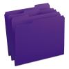 Reinforced Top Tab Colored File Folders, 1/3-Cut Tabs: Assorted, Letter Size, 0.75" Expansion, Purple, 100/Box2