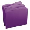 Colored File Folders, 1/3-Cut Tabs, Letter Size, Purple, 100/Box2