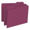 Colored File Folders, 1/3-Cut Tabs: Assorted, Letter Size, 0.75" Expansion, Maroon, 100/Box2