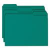 Reinforced Top Tab Colored File Folders, 1/3-Cut Tabs: Assorted, Letter Size, 0.75" Expansion, Teal, 100/Box2