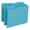 Colored File Folders, 1/3-Cut Tabs: Assorted, Letter Size, 0.75" Expansion, Teal, 100/Box2