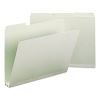 Expanding Recycled Heavy Pressboard Folders, 1/3-Cut Tabs: Assorted, Letter Size, 2" Expansion, Gray-Green, 25/Box2